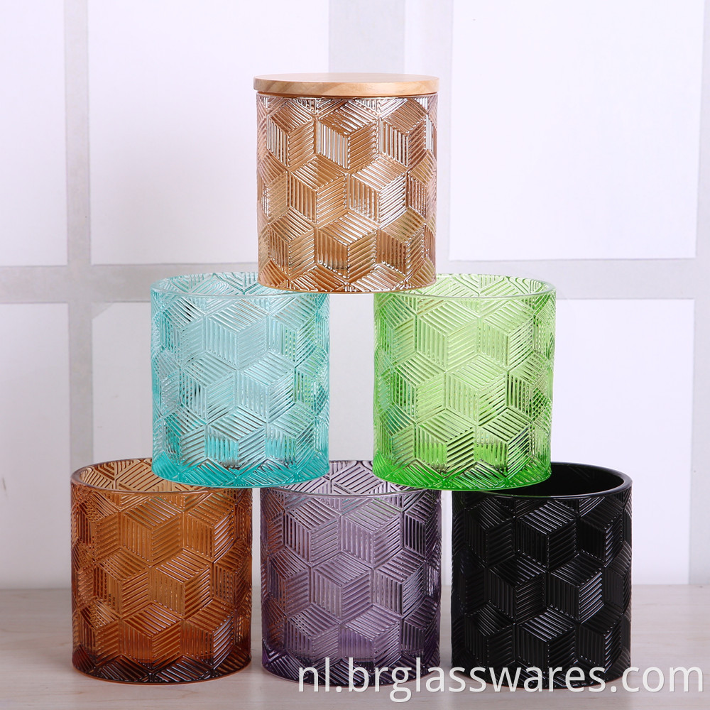 colored glass candle jar 1